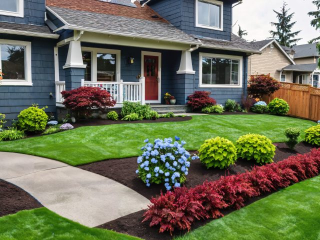 Belle maison avec un jardin magnifiquement aménagé